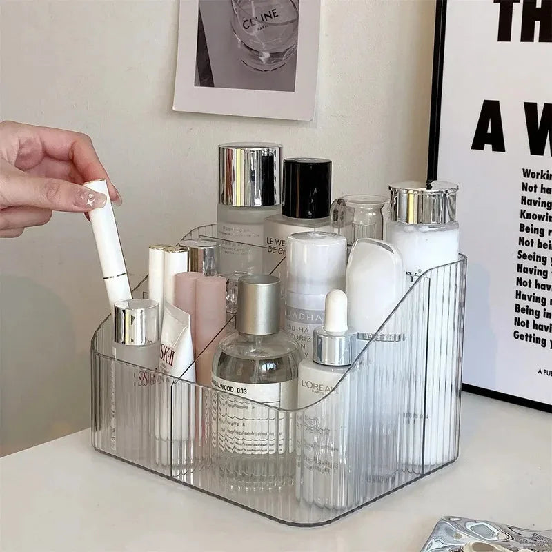 Cosmetic Storage Box For Vanity Makeup Organizer Clear Acrylic Skincare Organiser For Lipstick Cosmetic Organizer Perfume Holder