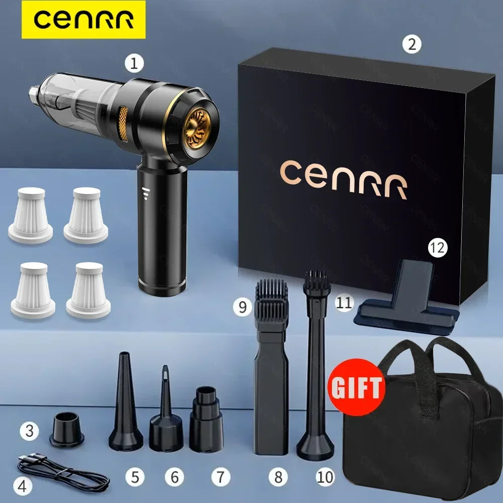 CENRR 998000PA Car Vacuum Cleaner Powerful Portable HandHeld Vacuum Cleaner For Car Wireless Cleaner Robot Car Accessories
