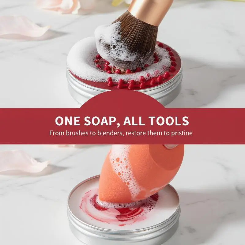 Natural Makeup Brush Cleaner Soap Multi Functional Washing Outdoor Portable Cosmetics Travel Beauty Cleaner Tools Reusable