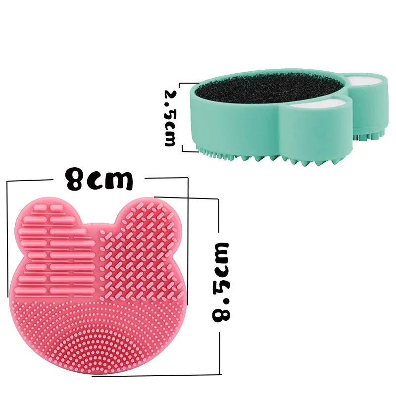 Makeup Brush Cleaner Multifunction Beauty Powder Remover Makeup Brush Dry And Wet Cleaning Silicone Sponge Tool