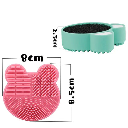 Makeup Brush Cleaner Multifunction Beauty Powder Remover Makeup Brush Dry And Wet Cleaning Silicone Sponge Tool