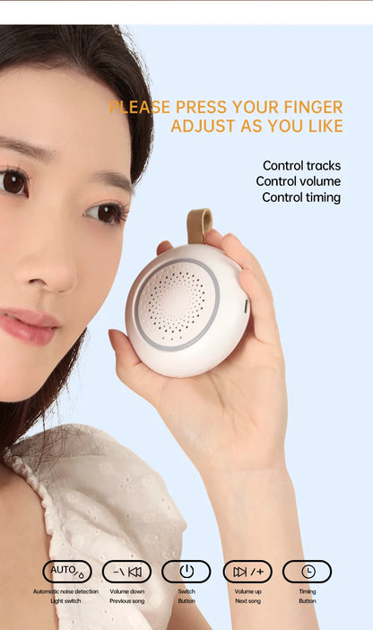 White Noise Machine 24 Soothing Sounds Sleep Sounds Machine with Night Light Type-C Charging Sleep Aid Device for Baby Adult