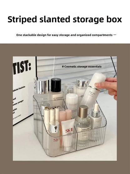 Cosmetic Storage Box For Vanity Makeup Organizer Clear Acrylic Skincare Organiser For Lipstick Cosmetic Organizer Perfume Holder
