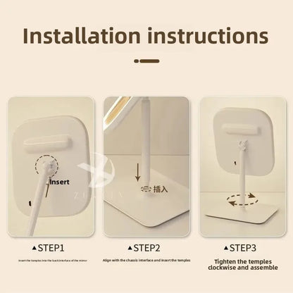 LED internet celebrity makeup mirror fill light mirror with light student dormitory desktop portable makeup mirror home makeup