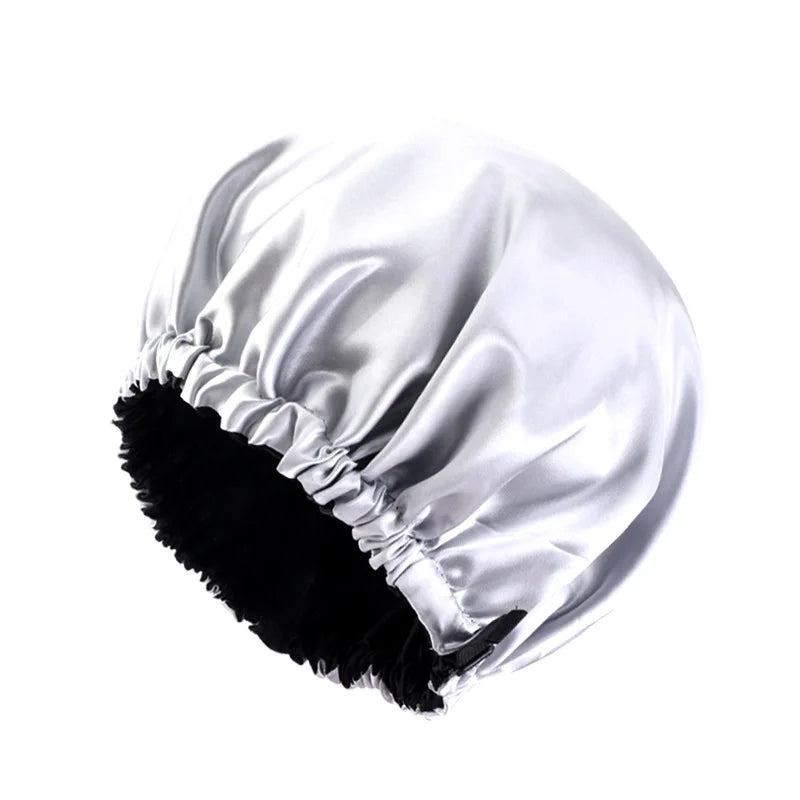 Satin Bonnet For Sleeping Adjustable Silk Bonnet For Curly Hair Bonnets Double Layer Large Satin Lined Sleep Cap For Women