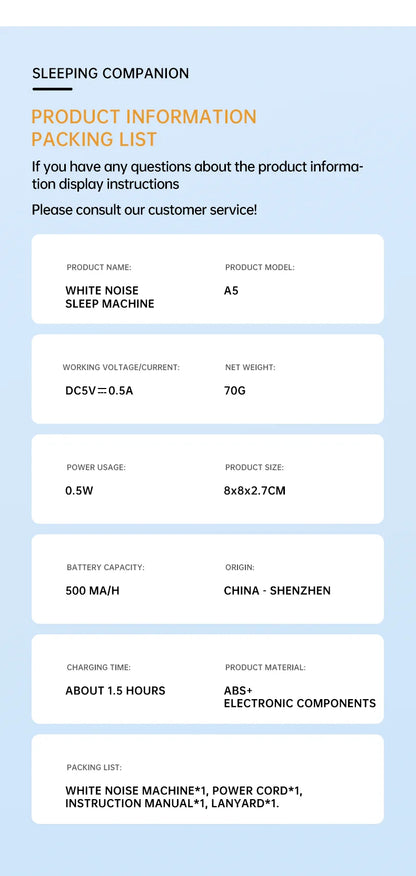 White Noise Machine 24 Soothing Sounds Sleep Sounds Machine with Night Light Type-C Charging Sleep Aid Device for Baby Adult