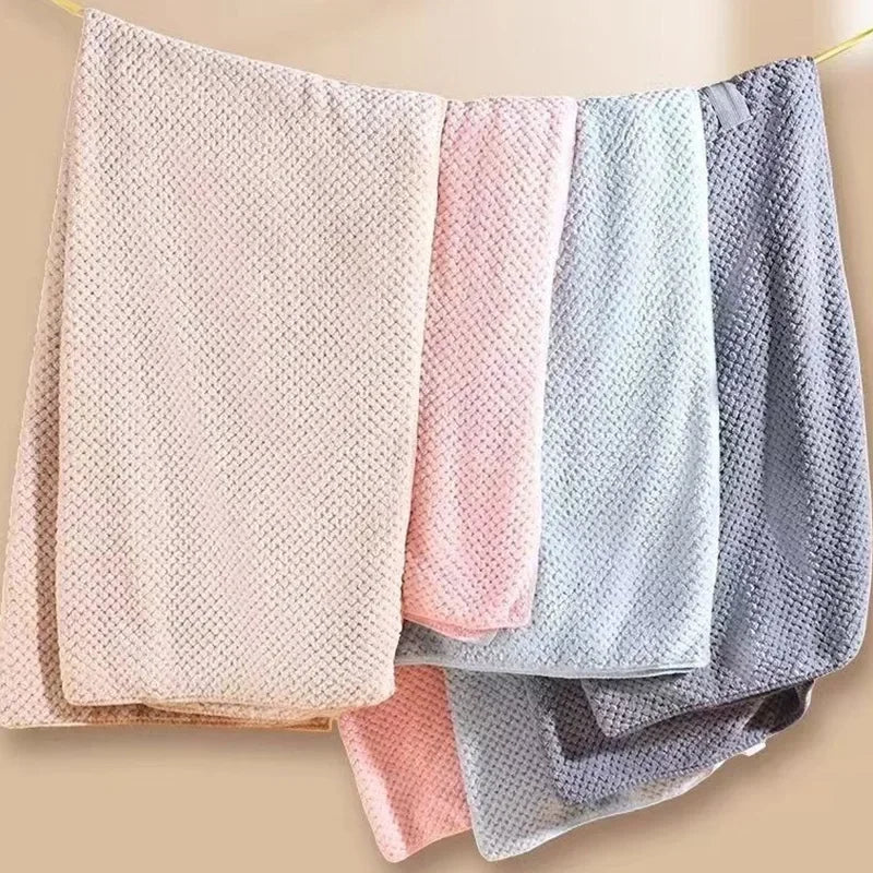 Microfiber Hair Towel Extra Large Wrap Quick Dry Hair Towel Wrap with Elastic Band Ultra Absorbent Soft Towel for Hair Turban