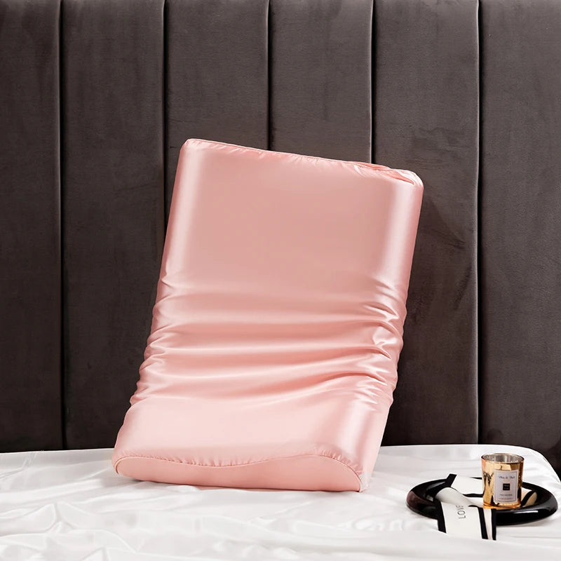 Satin Silk Pillowcase for Memory Foam and Latex Pillow Solid Cushion Cover Hair Skin Protect Decorative Case 30x50cm/40x60cm