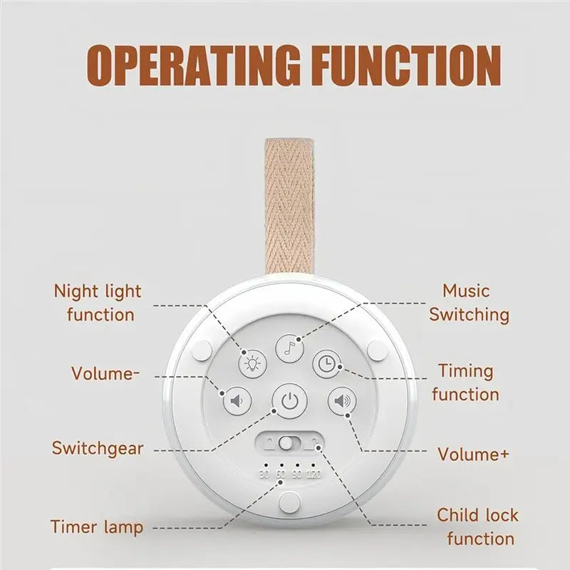 November White Noise Machine - Portable Sound Therapy Device