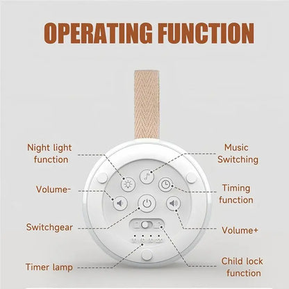 -November White Noise Machine-Portable Sound Therapy Device 24 Soothing Sounds, Ideal For Baby& Adult Use In For Home& Travel