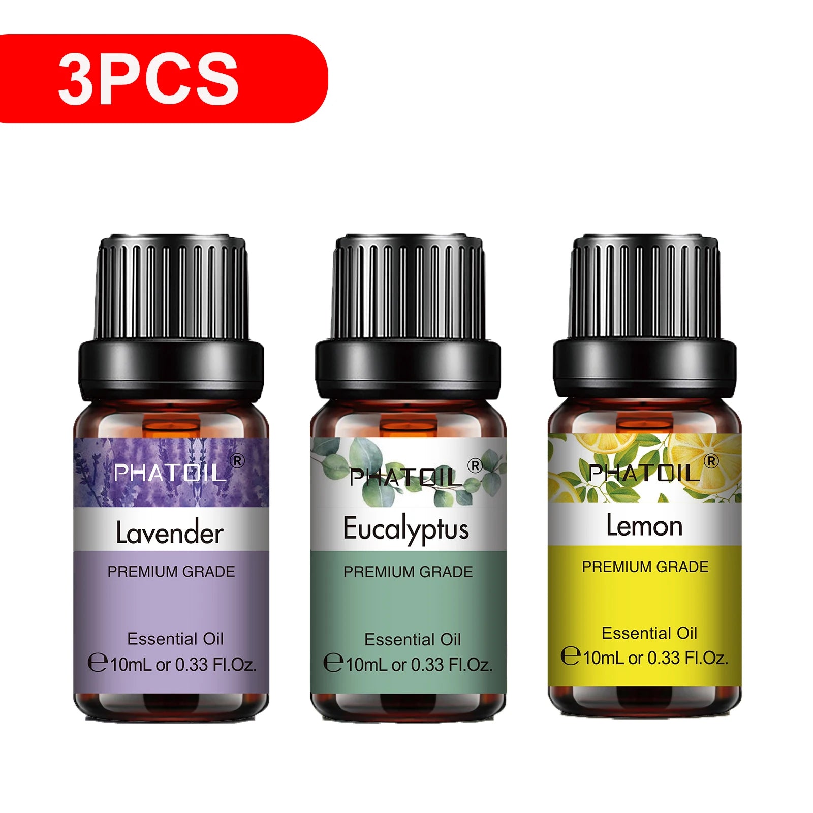 PHATOIL Natural Plant Essential Oil 10ml - Eucalyptus, Lavender &amp; More