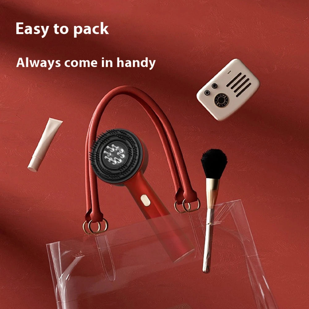 Scalp Massage Comb with Red Light, Electric Hair Scalp Massager with 3 Modes, Rechargeable 6ml Serum Applicator Tool