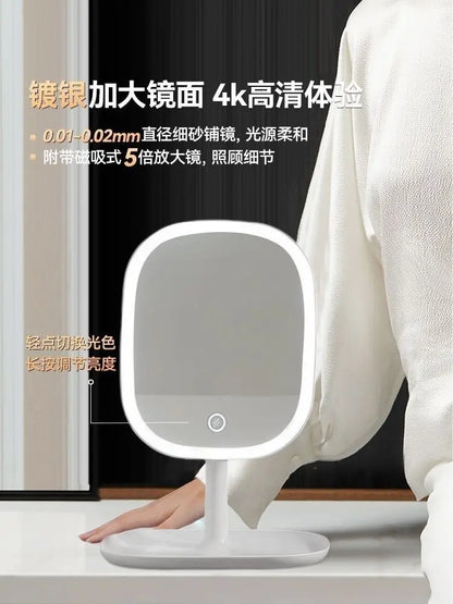 LED internet celebrity makeup mirror fill light mirror with light student dormitory desktop portable makeup mirror home makeup