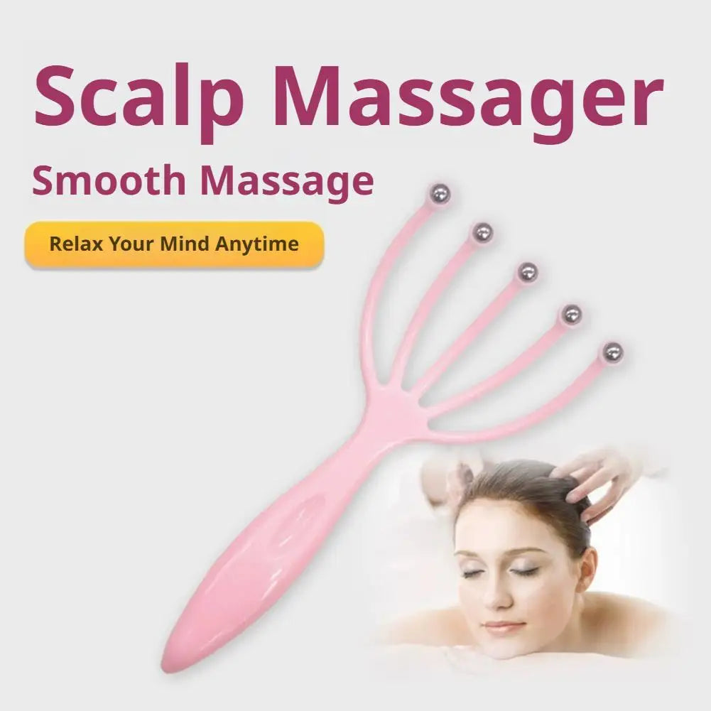 Scalp Massager Manual 5 Claw Head Massager Roller Scratcher Hair Scalp Massage Comb Relieve Fatigue Stress Relax Head Care