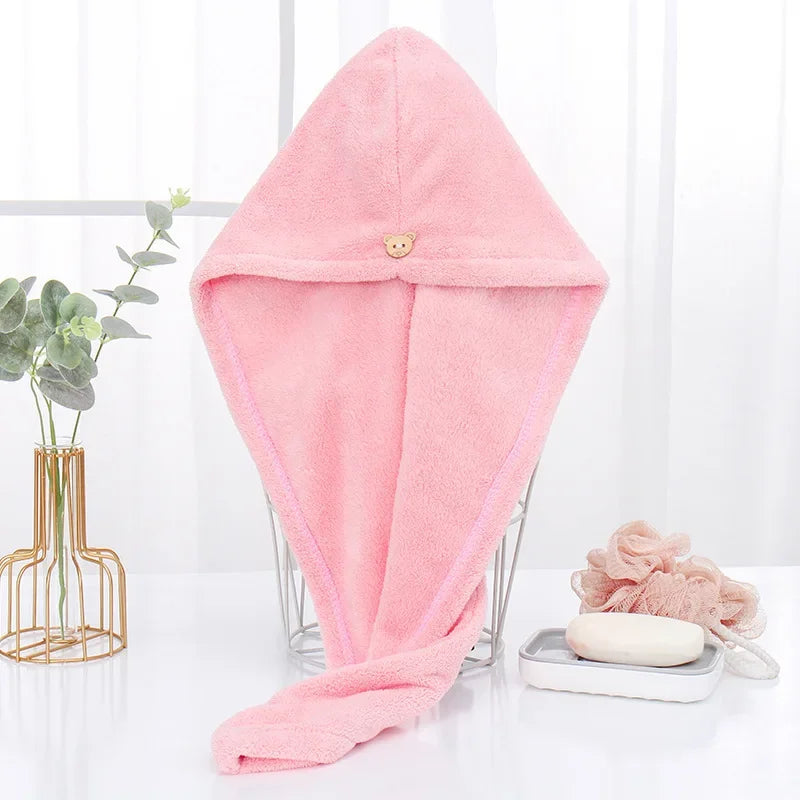 Microfiber Hair Towel Magic Fast Drying Dryer Towel Women Wrap Head Absorption Water Bath Hat