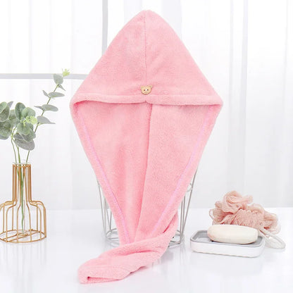 Microfiber Hair Towel Magic Fast Drying Dryer Towel Women Wrap Head Absorption Water Bath Hat