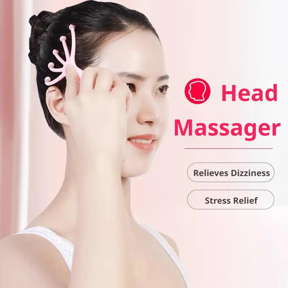 Scalp Massager Manual 5 Claw Head Massager Roller Scratcher Hair Scalp Massage Comb Relieve Fatigue Stress Relax Head Care