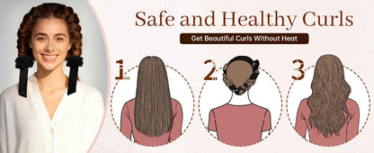Velvet Heatless Hair Curler Set - No Heat Curlers for Heatless Curls Overnight Hair Curlers,Curls Heatless Curling Set