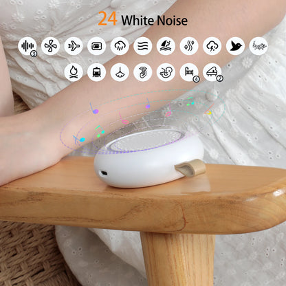 White Noise Machine 24 Soothing Sounds Sleep Sounds Machine with Night Light Type-C Charging Sleep Aid Device for Baby Adult