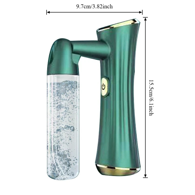 Handheld Facial Steamer Sprayer - Portable Humidifier for Deep Moisturizing &amp; Skin Replenishment, Green Beauty Care Tool
