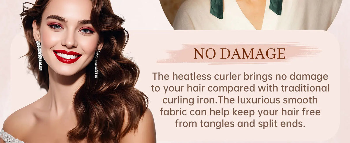 Velvet Heatless Hair Curler Set - No Heat Curlers for Heatless Curls Overnight Hair Curlers,Curls Heatless Curling Set