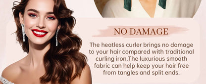 Velvet Heatless Hair Curler Set - No Heat Curlers for Heatless Curls Overnight Hair Curlers,Curls Heatless Curling Set
