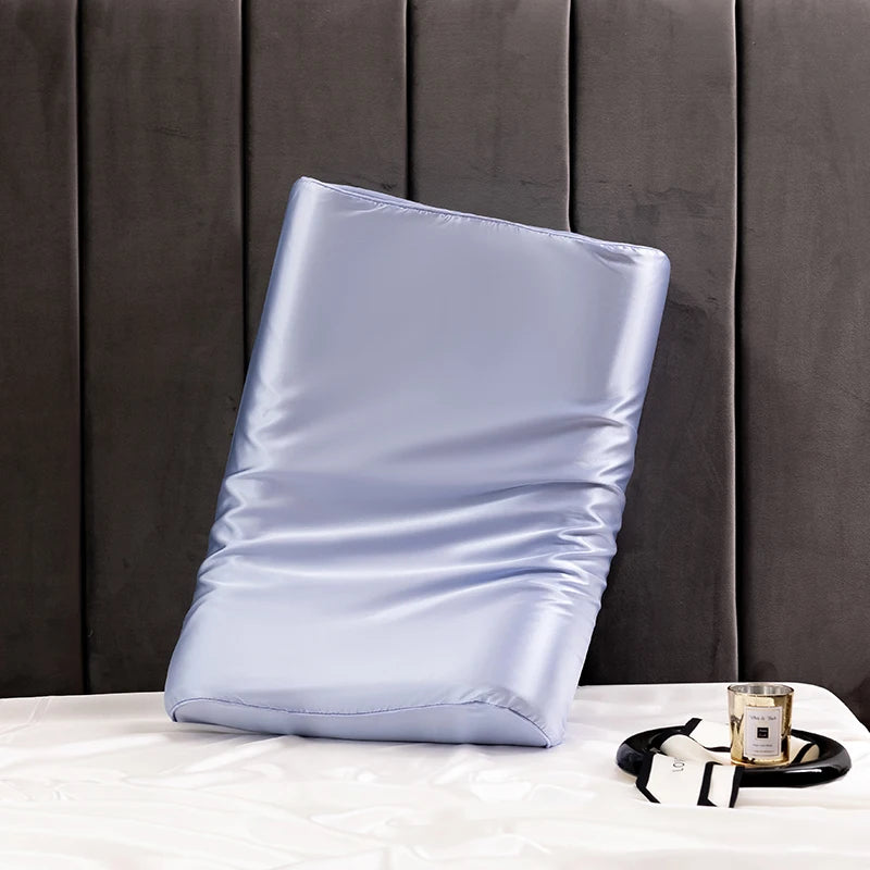 Satin Silk Pillowcase for Memory Foam and Latex Pillow Solid Cushion Cover Hair Skin Protect Decorative Case 30x50cm/40x60cm