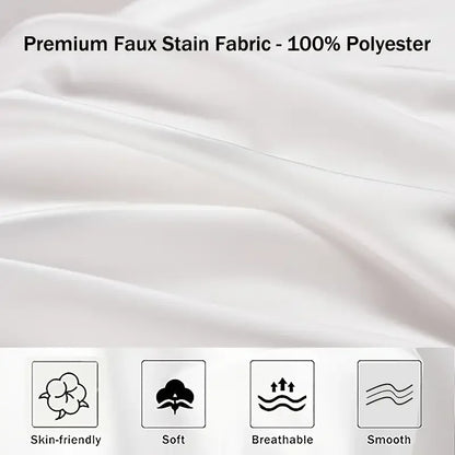 2pcs Silk Pillowcase Camel White Black Silk Satin Pillow Case Multiple Colors