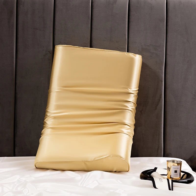 Satin Silk Pillowcase for Memory Foam and Latex Pillow Solid Cushion Cover Hair Skin Protect Decorative Case 30x50cm/40x60cm