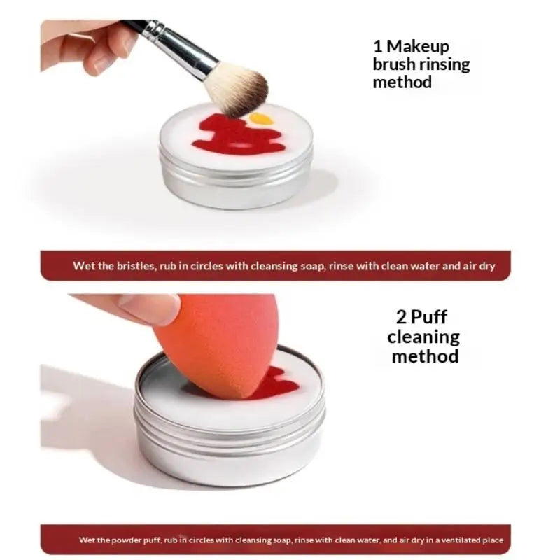 Natural Makeup Brush Cleaner Soap Multi Functional Washing Outdoor Portable Cosmetics Travel Beauty Cleaner Tools Reusable