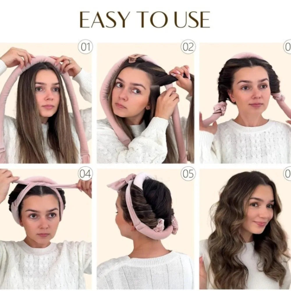 Velvet Heatless Hair Curler Set - No Heat Curlers for Heatless Curls Overnight Hair Curlers,Curls Heatless Curling Set