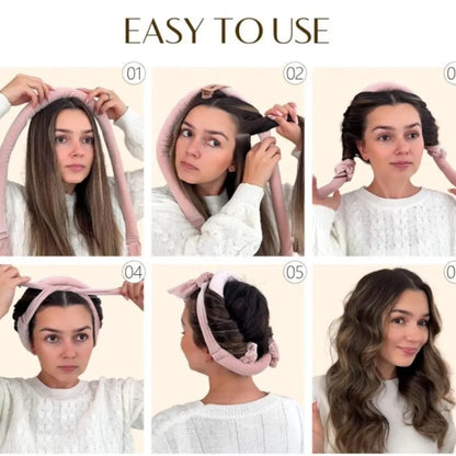 Velvet Heatless Hair Curler Set - No Heat Curlers for Heatless Curls Overnight Hair Curlers,Curls Heatless Curling Set