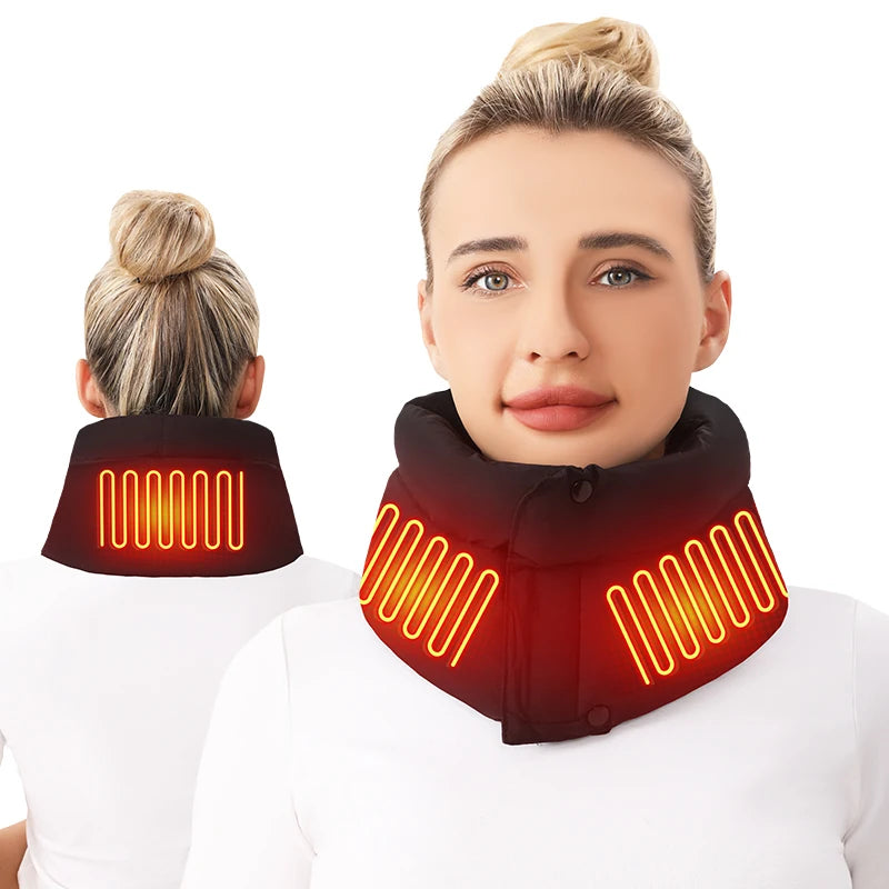 Electric Heating Neck Wrap Cold Weather 3 Temperature Adjustable Neck Warmer Heated Scarf Hot Compress Neck Protection