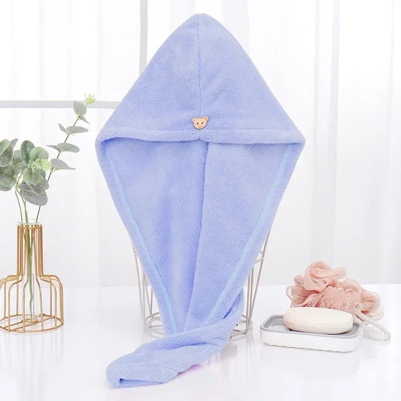 Microfiber Hair Towel Magic Fast Drying Dryer Towel Women Wrap Head Absorption Water Bath Hat