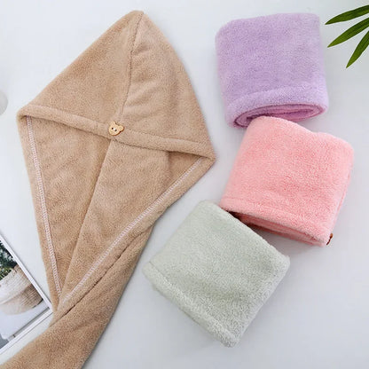 Microfiber Hair Towel Magic Fast Drying Dryer Towel Women Wrap Head Absorption Water Bath Hat