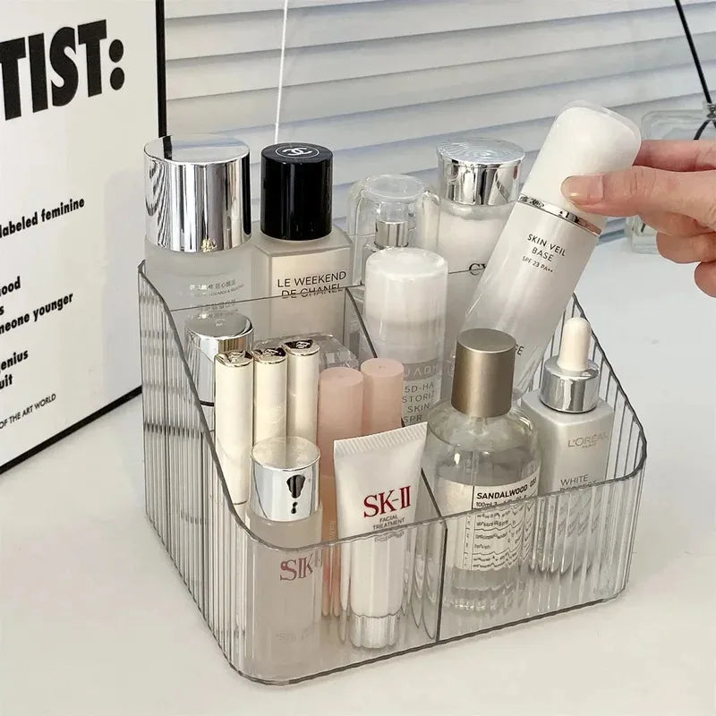 Cosmetic Storage Box For Vanity Makeup Organizer Clear Acrylic Skincare Organiser For Lipstick Cosmetic Organizer Perfume Holder