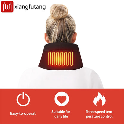 Electric Heating Neck Wrap Cold Weather 3 Temperature Adjustable Neck Warmer Heated Scarf Hot Compress Neck Protection