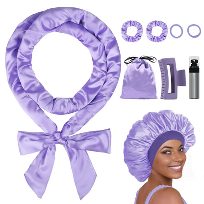 Satin Heatless Curling Set Heatless Curls Overnight Hair Curler 70" No Heat Curls Hair Curlers to Sleep in Overnight Curls Hea