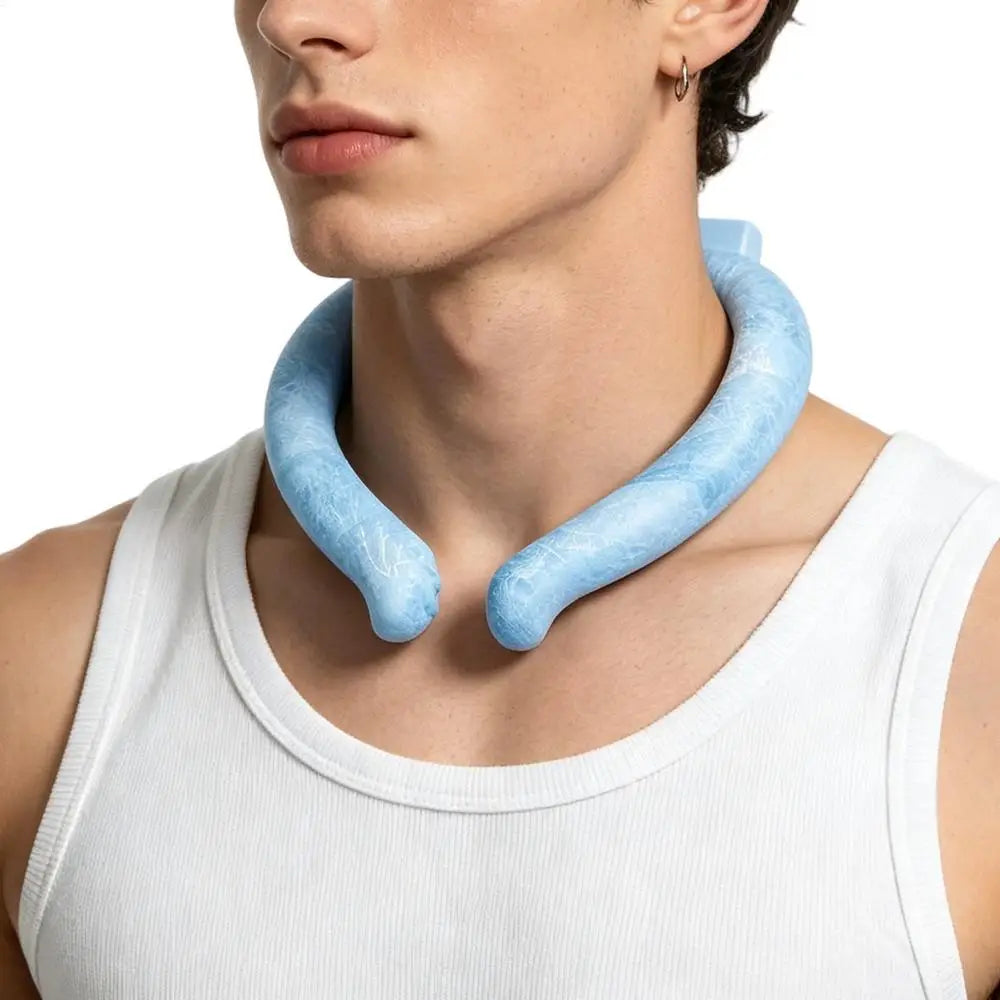 Cooling Neck Wraps Reusable Ice Neck Cooler Wearable Neck Cooling Tube Neck Cooler Personal Ice Pack Wrap Neck Cooling Ring