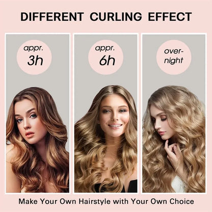 2/4/6Pcs Satin Heatless Curling Set Overnight Curl Blowout Rods Soft Hair Curlers To Sleep in Bun Bons Heatless Curls Bonnet Cap