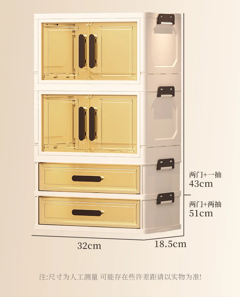 Multi-functional 3 Tier Cosmetic Organizer,Foldable Makeup Organizer,Desktop Dresser,Organizer Drawers,Stackable&amp;DustproofDesign