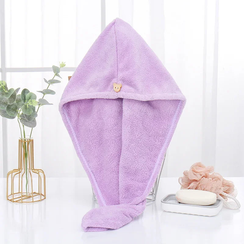Microfiber Hair Towel Magic Fast Drying Dryer Towel Women Wrap Head Absorption Water Bath Hat