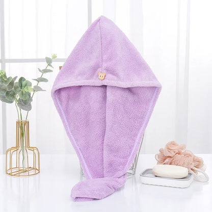 Microfiber Hair Towel Magic Fast Drying Dryer Towel Women Wrap Head Absorption Water Bath Hat