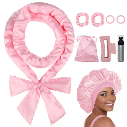 Satin Heatless Curling Set Heatless Curls Overnight Hair Curler 70" No Heat Curls Hair Curlers to Sleep in Overnight Curls Hea