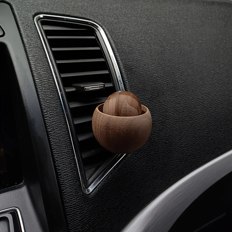 Car &amp; Home Essential Oil Diffuser - Made of Wood Mini Cute Natural Fragrance Diffuser Suitable for Bedroom Living Room Bathroom