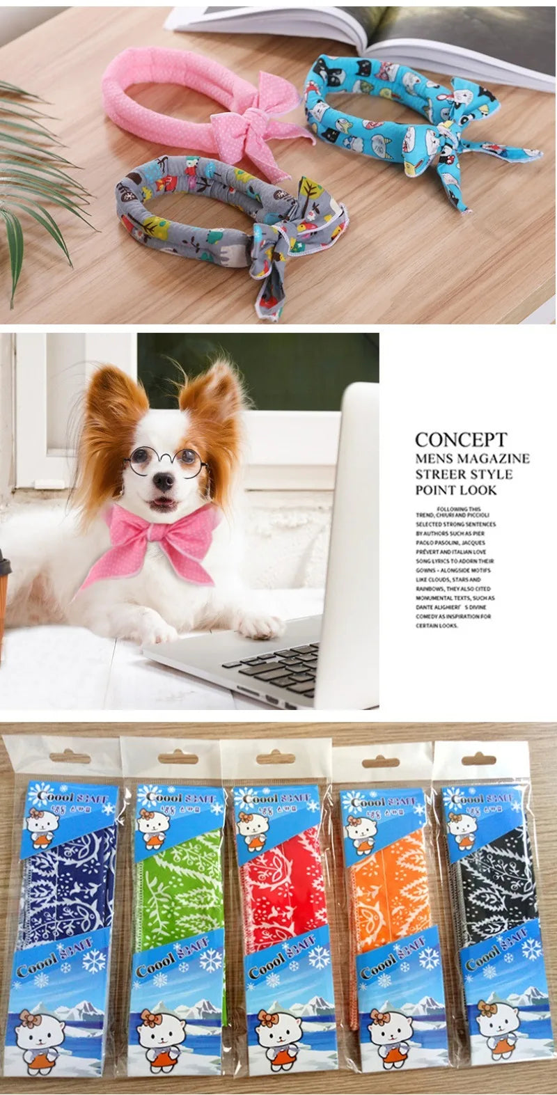 Neck Cooler Wraps Neck Wrap Headband Cooling Bandana Scarf Cold Towel Printed Soaked Tie Around Neck Summer Supplies