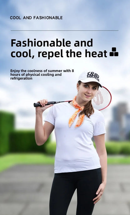 Neck Cooler Wraps Neck Wrap Headband Cooling Bandana Scarf Cold Towel Printed Soaked Tie Around Neck Summer Supplies
