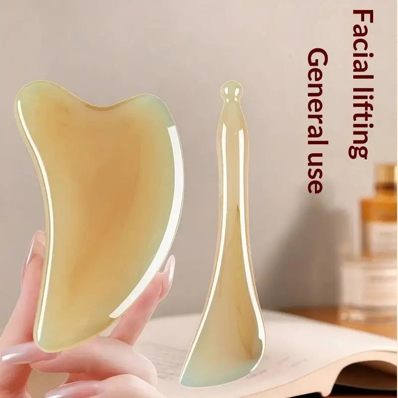 1Pc/2Pcs Gua Sha Massage Set Smooth Edges Lifting Effect For Facial Body Home Skincare Use