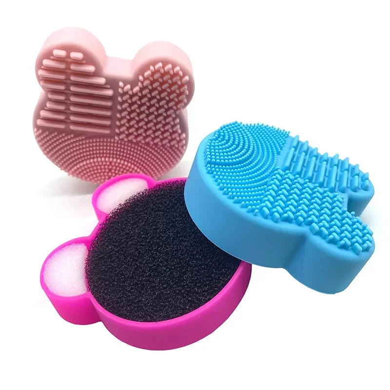 Makeup Brush Cleaner Multifunction Beauty Powder Remover Makeup Brush Dry And Wet Cleaning Silicone Sponge Tool
