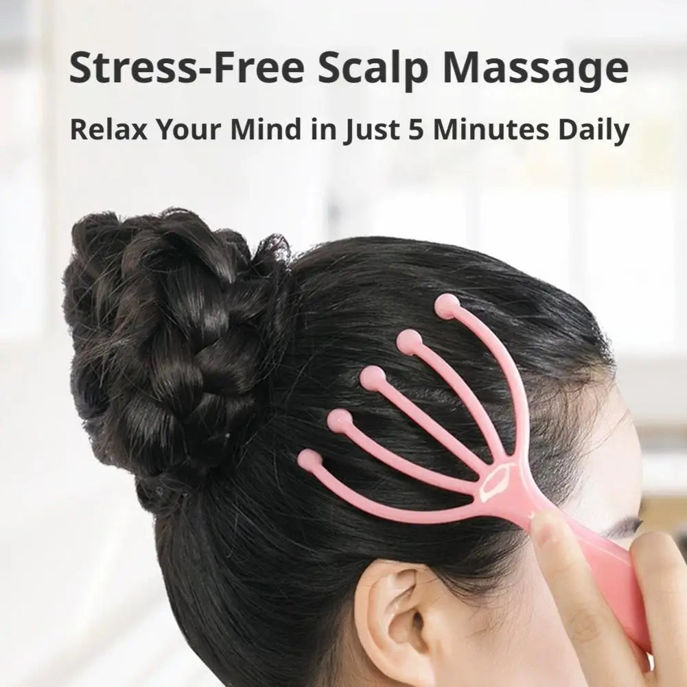 Scalp Massager Manual 5 Claw Head Massager Roller Scratcher Hair Scalp Massage Comb Relieve Fatigue Stress Relax Head Care